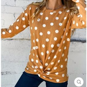 Mustard soft brushed tee